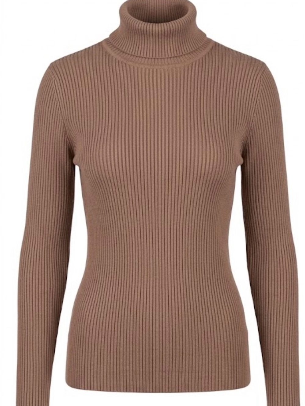 Boston Proper Brown Ribbed Turtleneck Sweater Size S